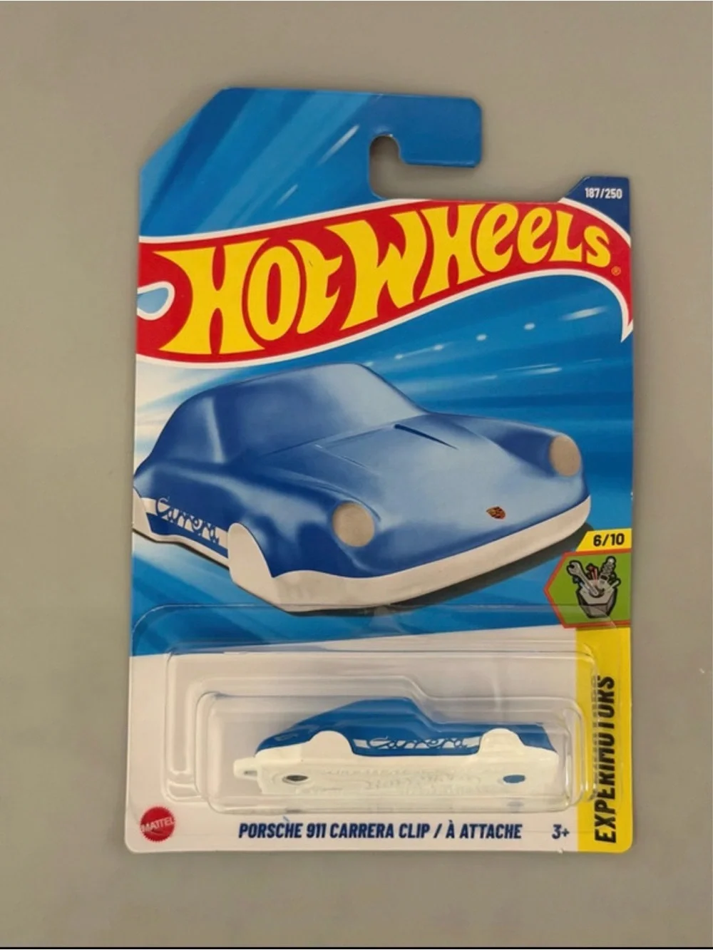 Hot Wheels Porsche 911 Carrera Clip - Blue & White (key Hold )🔥